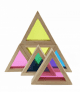 アクリル三角積み木 色の重なり