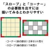 ジョイントカーペット スロープとコーナーの算出図