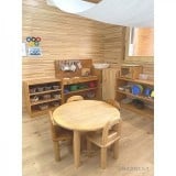 ブロック社の家具　丸テーブル　保育椅子