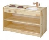 乳児用白木流し台  ブロック社　木製家具　ごっこ遊びの道具